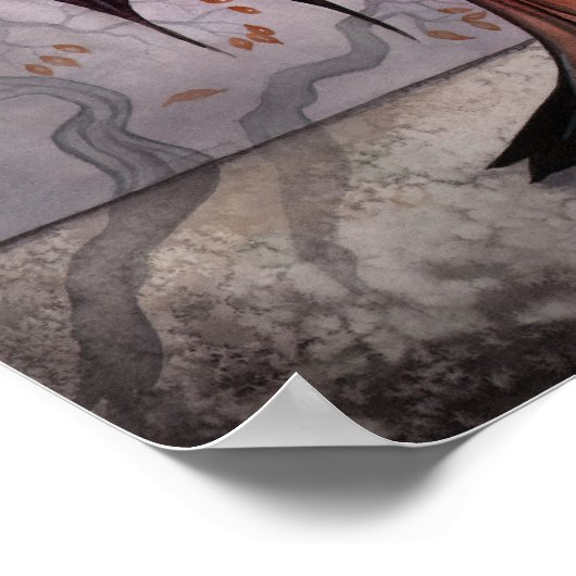 シャドウツリーズゴシックの妖精ヴァンパイアアート ポスター (角)