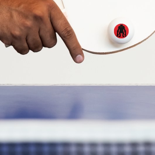 シャドウデーモンモンスター 赤い目 ホラー ギフト 卓球ボール (パドル)