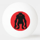 シャドウデーモンモンスター 赤い目 ホラー ギフト 卓球ボール (正面)