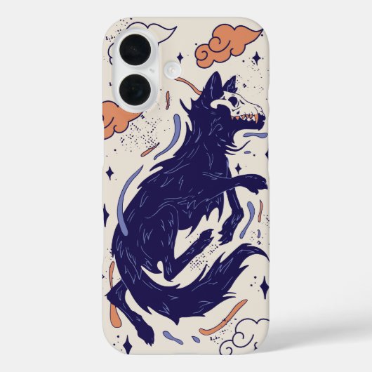 シャドウハウル – ミスティックスカルウルフ Case-Mate iPhoneケース (裏面)