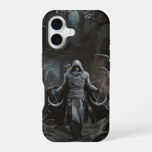 シャドウハント - 森林のならず者戦士 iPhone 16ケース (裏面)