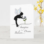 シャドウフェアリー勇気付けられる カード (黄色い花)