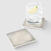 シャドウフレームの紙のテクスチャ - ベージュ ストーンコースター (横)