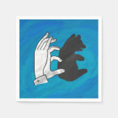 シャドウベアーキューオンブルー スタンダードカクテルナプキン (正面)