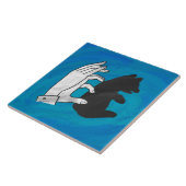 シャドウベアーキューオンブルー タイル (側面)