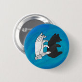 シャドウベアーキューオンブルー 缶バッジ (正面&裏面)