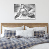 シャドウペンシルスケッチバイサラモトラネス キャンバスプリント (インサイチュ (寝室))