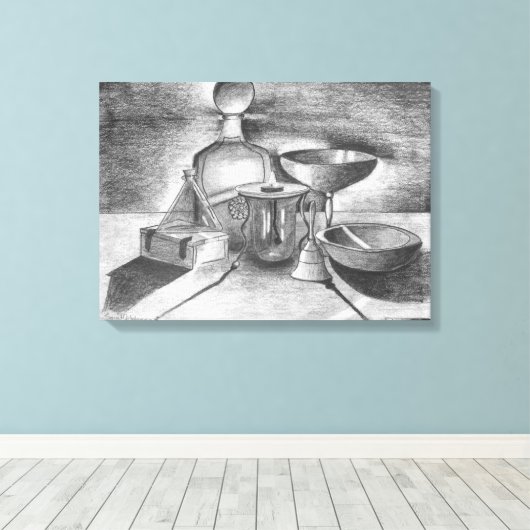 シャドウペンシルスケッチバイサラモトラネス キャンバスプリント (インサイチュ (ウッドフロア))