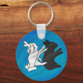 シャドウラビットオンブルー キーホルダー (正面)