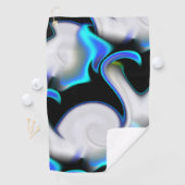 シャドウ上の青いネオン曲線と滑らかなブレンド ゴルフタオル (インサイチュ)