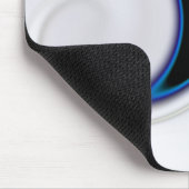 シャドウ上の青いネオン曲線と滑らかなブレンド マウスパッド (コーナー)