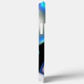 シャドウ上の青いネオン曲線と滑らかなブレンド Case-Mate iPhoneケース (裏面 / 右)