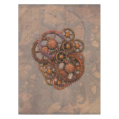 シャドウ付きのSteampunk錆びた金属ギア テーブルクロス (正面)