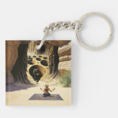 シャドウ作品オカルト暗黒の魔性の回復AIアート キーホルダー (裏面)