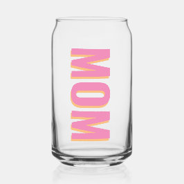 シャドウ文字カスタマイズ可能なママ ガラス缶