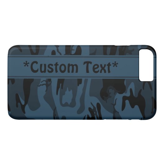 シャドウ迷彩柄とカスタム文字 Case-Mate iPhoneケース (裏面(横))