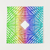 シャドウ スペクトラム ( Rainbow 2 ) タペストリー (正面(横))