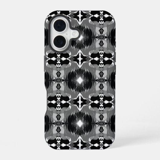 シャドウ ミラー パターン  iPhone 16ケース (裏面)