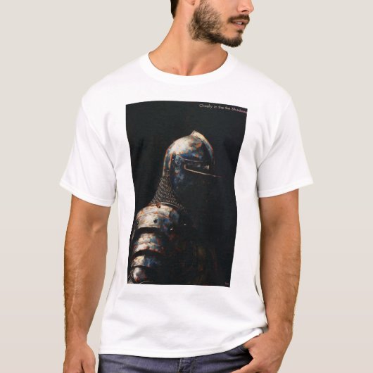 シャドウTシャツの中世の騎士の騎士 Tシャツ (正面)