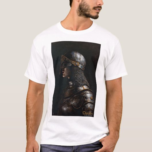 シャドウTシャツの中世の騎士の騎士 Tシャツ (正面)