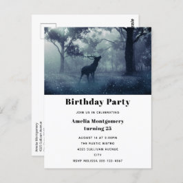 シャドーイの森に〔雄ジカの〕枝角がある鹿 ポストカード