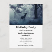 シャドーイの森に〔雄ジカの〕枝角がある鹿 ポストカード (正面)