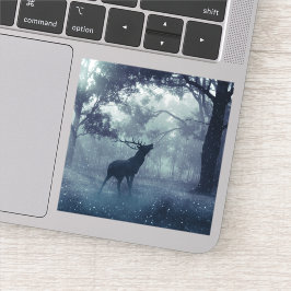 シャドーイの森に〔雄ジカの〕枝角を持つ鹿 シール