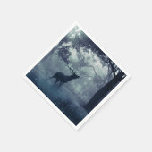 シャドーイの森に〔雄ジカの〕枝角を持つ鹿 スタンダードカクテルナプキン (角)