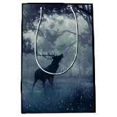 シャドーイの森に〔雄ジカの〕枝角を持つ鹿 ミディアムペーパーバッグ (正面)