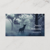 シャドーイの森に〔雄ジカの〕枝角を持つ鹿 名刺 (正面)