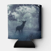 シャドーイの森に〔雄ジカの〕枝角を持つ鹿 缶クーラー (裏面)