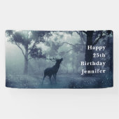 シャドーウィー〔雄ジカの〕枝角の鹿誕生日 横断幕 (横)