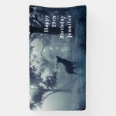 シャドーウィー〔雄ジカの〕枝角の鹿誕生日 横断幕 (縦)