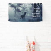 シャドーウィー〔雄ジカの〕枝角の鹿誕生日 横断幕 (インサイチュ)