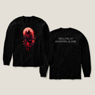シャドーウルフ叙事詩デザイン トライブレンドTシャツ