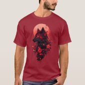 シャドーウルフ叙事詩デザイン Tシャツ (正面)