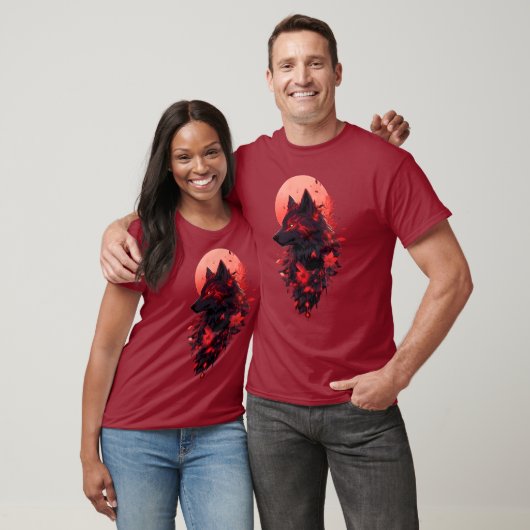 シャドーウルフ叙事詩デザイン Tシャツ (ユニセックス)