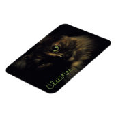 シャドーキャットアート写真グリーンアイズ子猫 マグネット (左側)