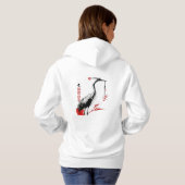 シャドークレーンエレガンス🖤🌾神秘的なアジアインクアルティ パーカ (裏面フル)