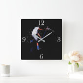 シャドースクーティングトリックスクーターアート スクエア壁時計 (ホーム)