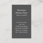 シャドーターキーノワール 名刺 (裏面)