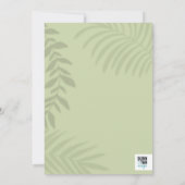 シャドーパームセージ結婚式招待状 招待状 (裏面)