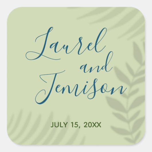 シャドーパームセージ スクエアシール (正面)