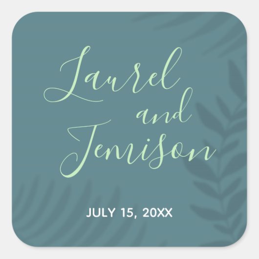 シャドーパームティール(緑がかった色) スクエアシール (正面)