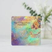 シャドーピンク失ったの蝶モノグラムの庭 招待状 (スタンド正面)