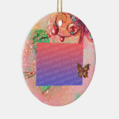 シャドーピンク失った写真テンプレートの庭 セラミックオーナメント (右)