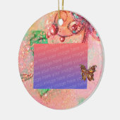 シャドーピンク失った写真テンプレートの庭 セラミックオーナメント (左)