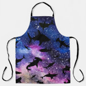 シャドーフィッシュシャークホエールオングラディエント銀河系宇宙 エプロン (正面)