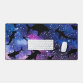 シャドーフィッシュシャークホエールオングラディエント銀河系宇宙 デスクマット (キーボード&マウス)