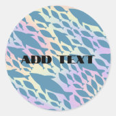 シャドーフィッシュシャークホエールオングラデーション銀河系 ラウンドシール (正面)